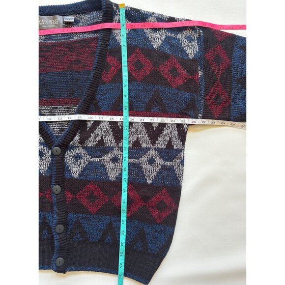 VTG Mens XL Cardigan Sweater V-Neck Button-Down 80’s Grandpa Streetwear - Picture 5 of 6